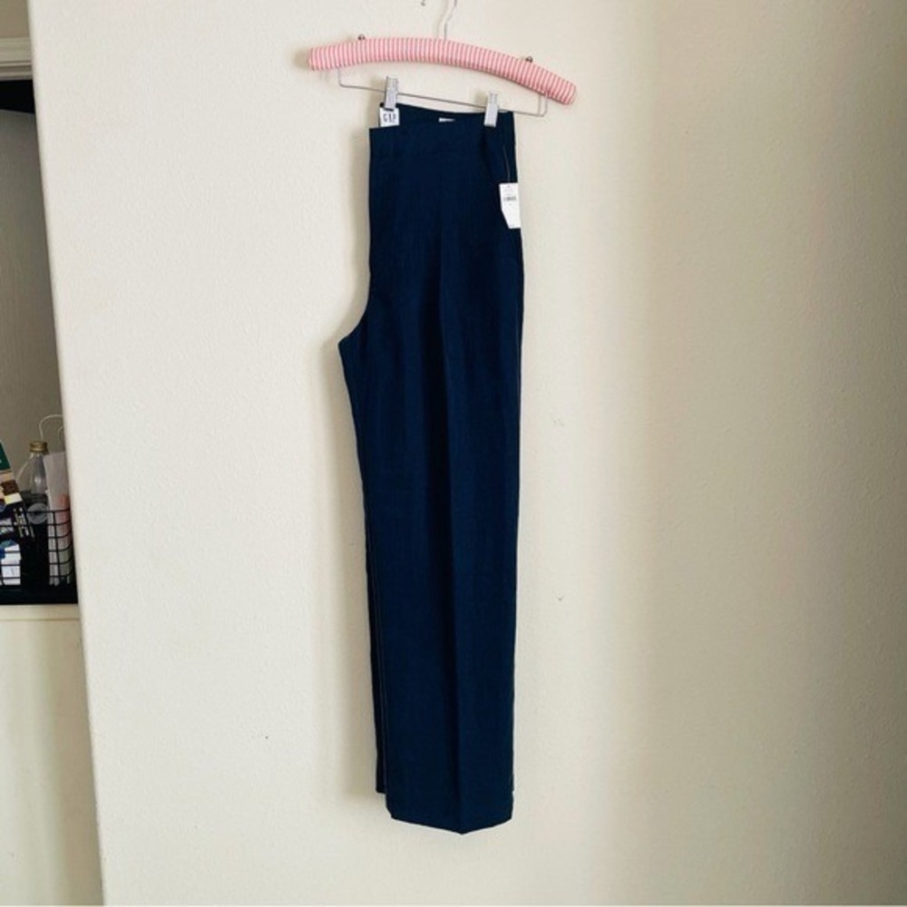 Gap Pleated Navy Blue Softsuit Trouser Size 4 - Picture 4 of 7